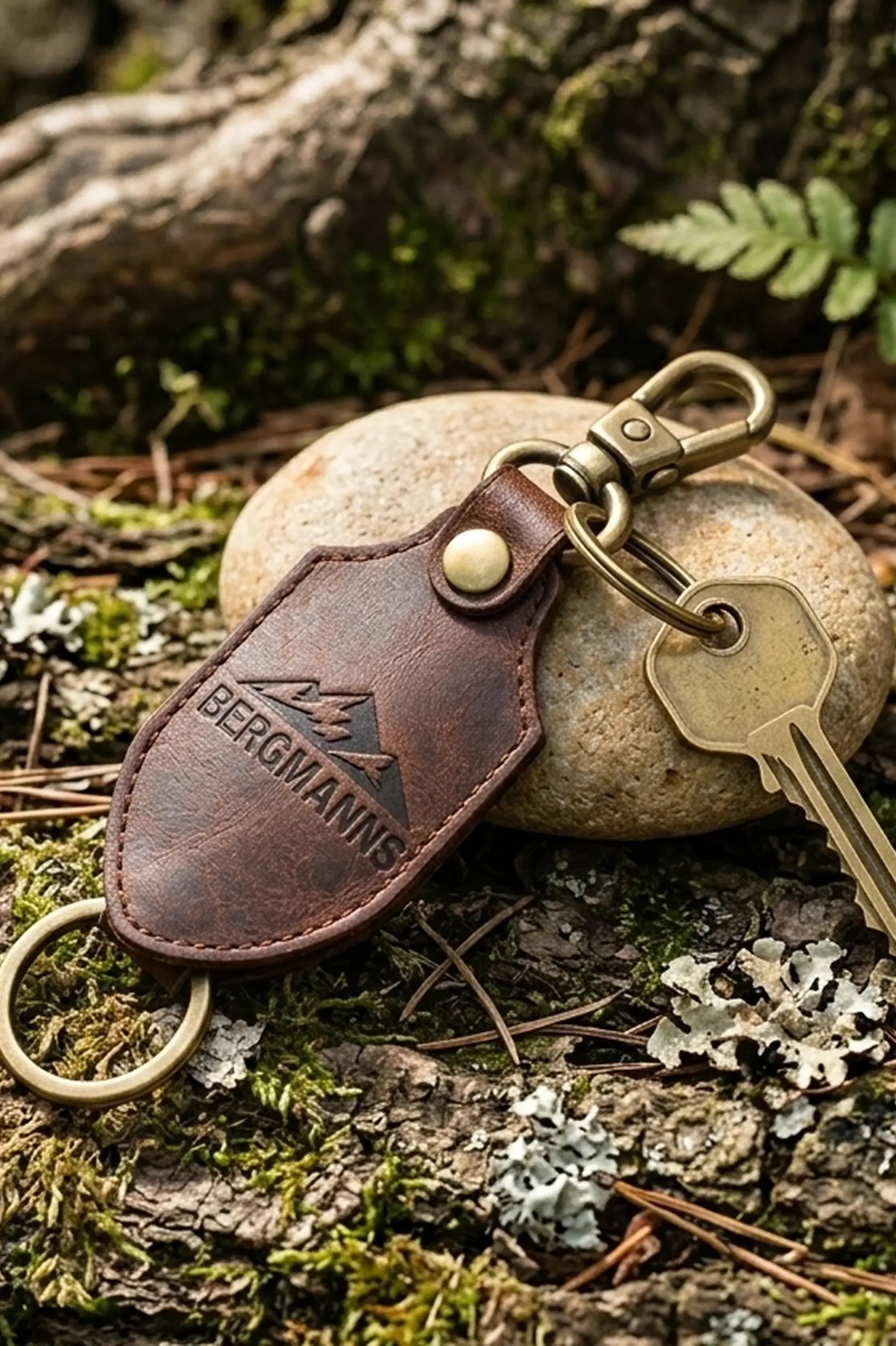 Premium Leder-Schlüsselring